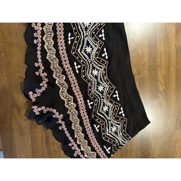 Black Sequin Stylish Side Zip Waist Shorts, Size L - Picture 3 of 8